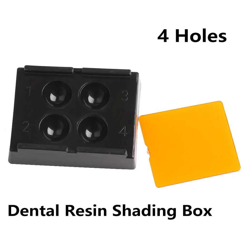 2Pcs Dental Mix Composite Resin Shade Light Case Veneer Storage Box Membrane Teeth Patch Dentistry Retainer Shading Holder