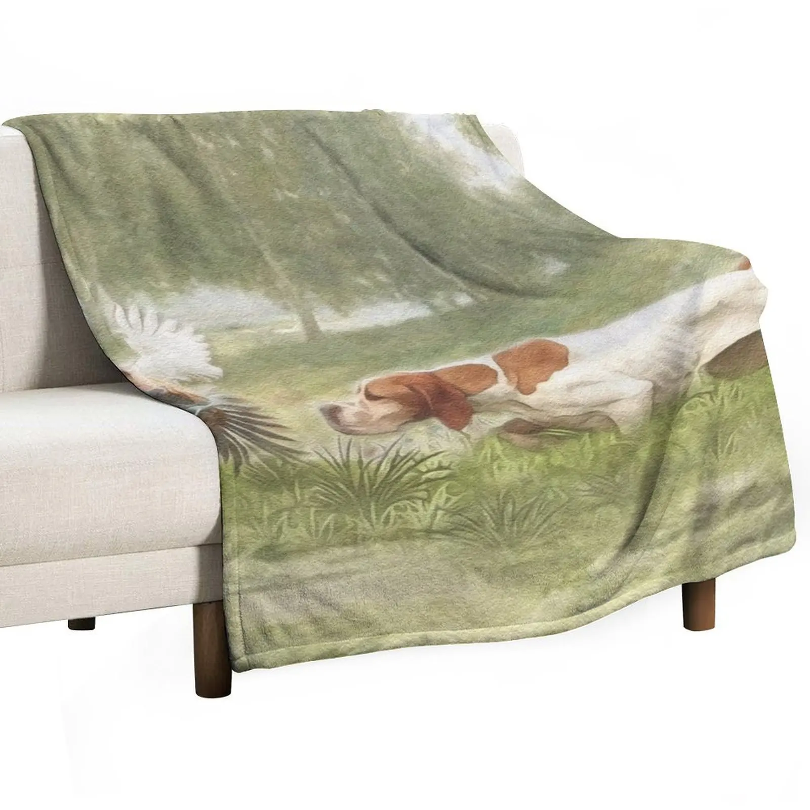 

Pheasant Hunting with Pointer Throw Blanket halloween Cute bed plaid Plush Blankets