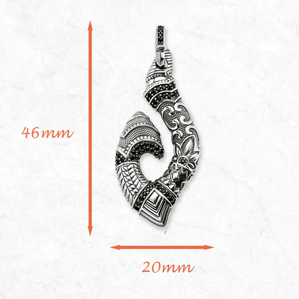 Pendant Hook Maori Winter Brand New Fashion Ethnic Vintage Jewelry Europe 925 Sterling Silver Gift For Woman Men