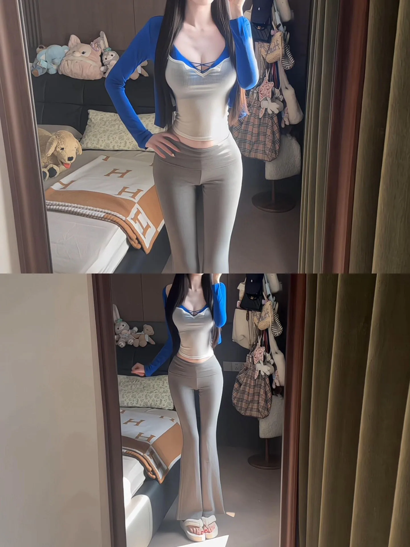 

Dopamine White Strap Vest Women Summer Pure Desirable Sexy Tube Top Small Top Sunscreen Open Cardigan Three-piece Set