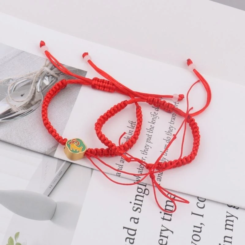 

Браслет ручной работы из красной веревки своими руками, полуфабрикат ручной работы, цепочка на запястье, красная цепочка ручной