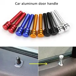 4Pcs Aluminum Alloy Car Door Latch Anti-deformed Car Door Lock Knobs Auto Inner Door Lock Pull Pins Car Interior Accessories