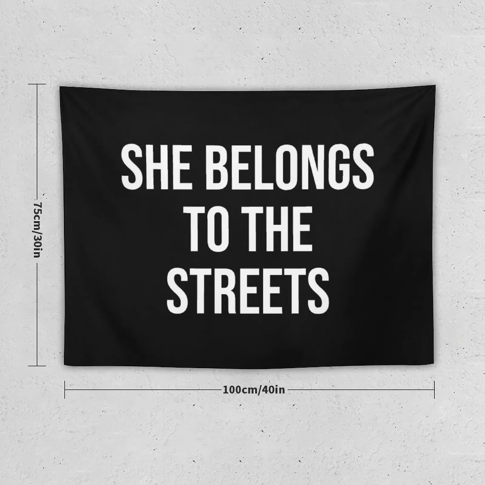 She Belongs To The Streets - Cool Gift For Mom, Dad and Siblings Tapestry Home Supplies Decoration Room Room Aesthetic Tapestry