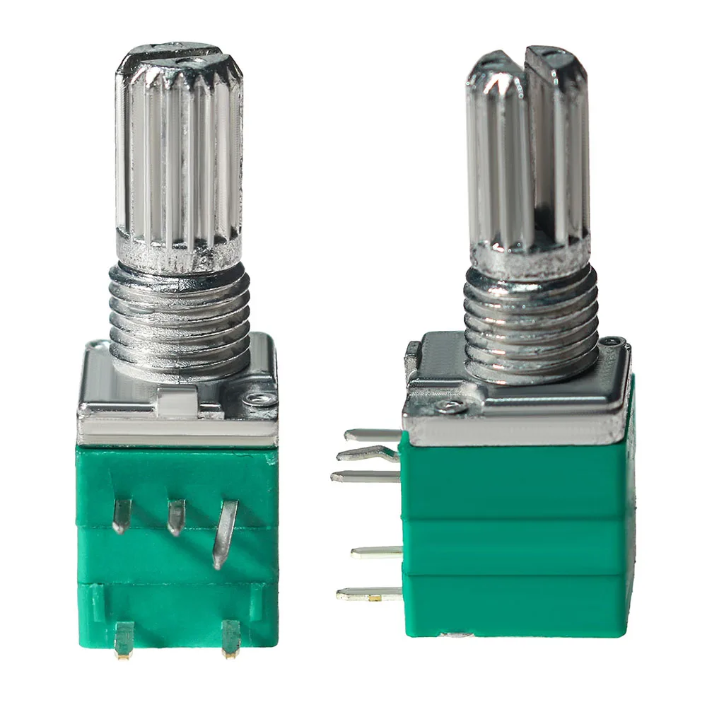 5PCS RK097 RK097G Potentiometer 5Pin 1K 5K 10K 20K 50K 100K 500K Audio Shaft 15mm Amplifier Volume Potentiometer Kit