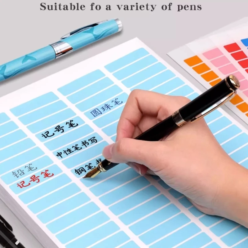 Rectangular Coloured Stickers Labels, Rainbow Sticky Label 10 Colours Color Coding Labels Rectangular Colored Stickers