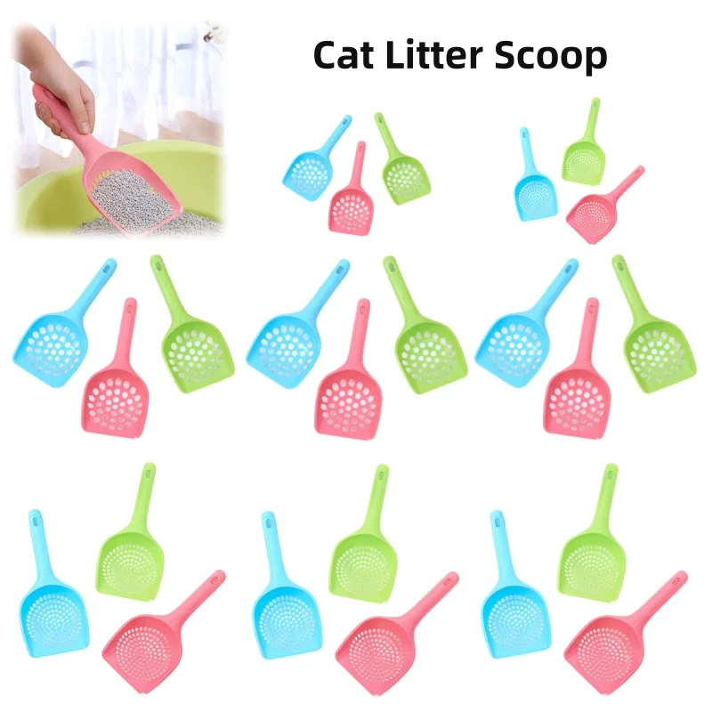 1PCS Durable Thick Cat Litter Shovel Cat Scoop Shovel Waste Tray Pet Cleaning Tool Plastic Cat Sand Toilet Cleaner Spoons