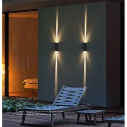 Luz conduzida da parede ao ar livre à prova dwaterproof água ip65 decorar linha feixe lâmpada de parede ao ar livre iluminação led jardim arruela da parede AC85-265V