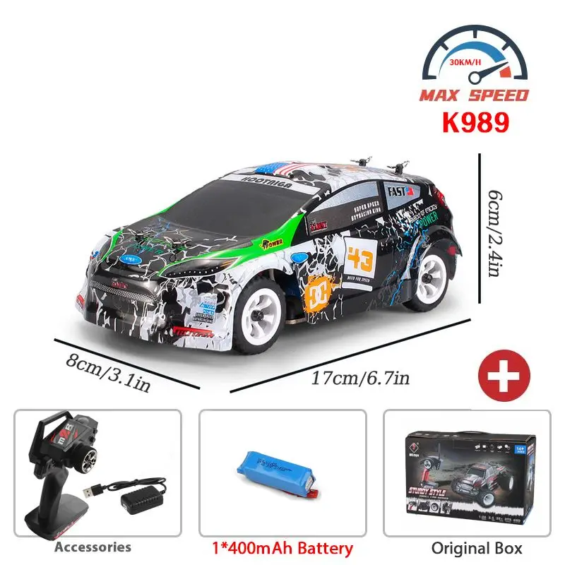 Wltoys K989 K969 284131 V2 Version 1/28 RC High Speed Racing Mosquito Car 2.4GHz 4WD Off-Road RTR Rally Drift Remote Control Car