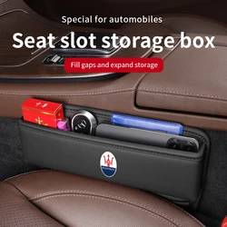For Maserati Ghibli Levante Quattroporte GranTurismo MC20 Spyder Grecale Coupe Car Seat Multifunctional Gap Leather Storage Case