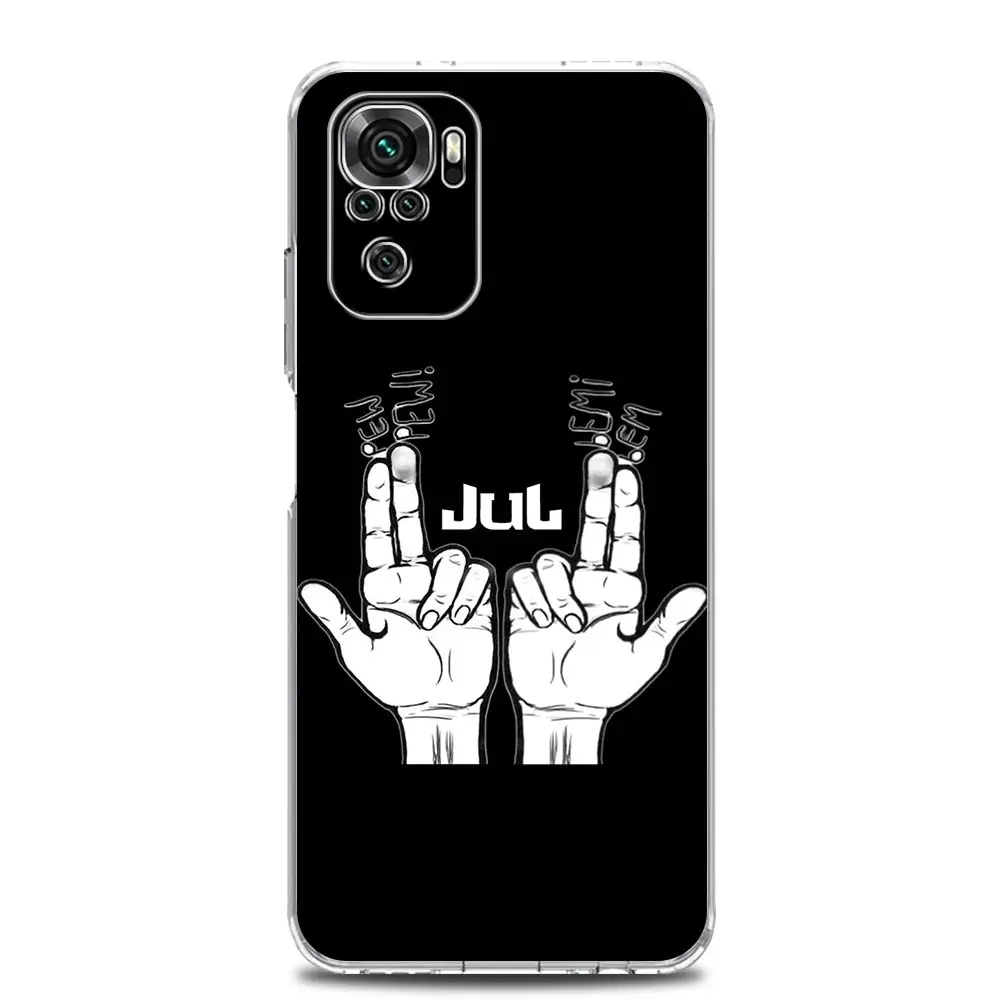 Phone Case For Xiaomi Redmi Note 13 12 5G 9S 9 8 10 11 Pro Plus 4G 9T 13C 12C 10C 9C 9A 7 Clear Cover JuL Rapper