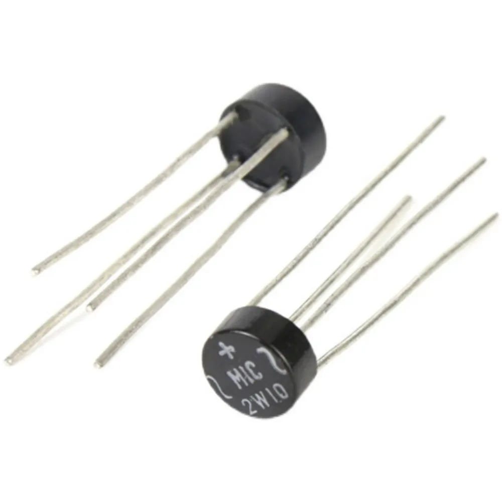 10PCS 2W10 2W04 2W06 2W08 Single Phase 600V 400V 1000V 2A Bridge Rectifier Round