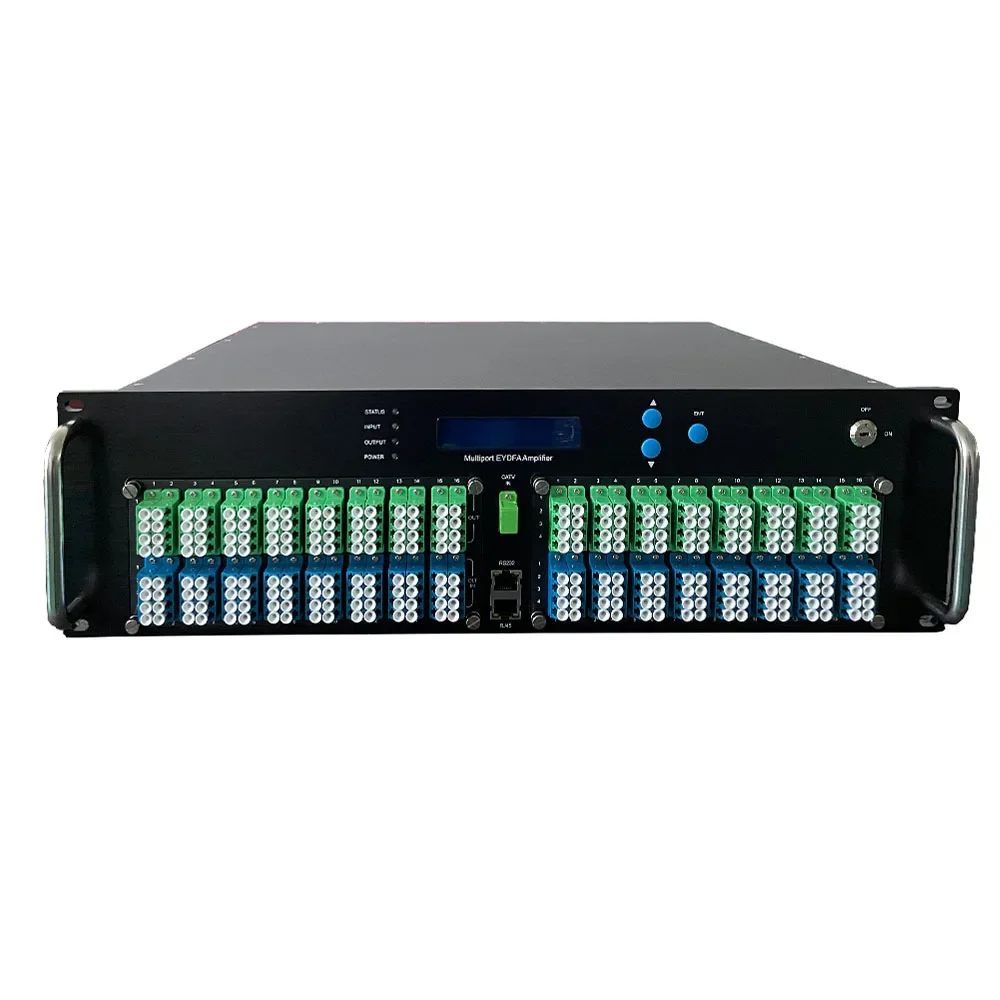 High Power 1550nm EDFA Optical Amplifier 128 Ports with LC Quad Connectors