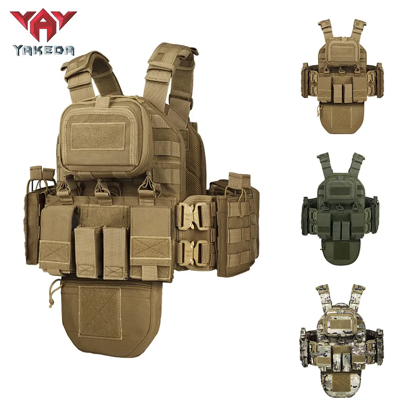 YAKEDA Многофункциональный тактический жилет 1000D нейлон Molle Outdoor CS Equipment Chaleco Modular Tactico Assault Combat Vest