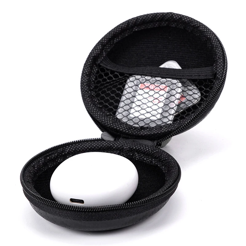 Tragbare Kopfhörer Fall Oval Lagerung Tasche Kopfhörer EVA Lagerung Box Schwarz Halten Lagerung Box Tragbare Reise Staubdicht Organizin