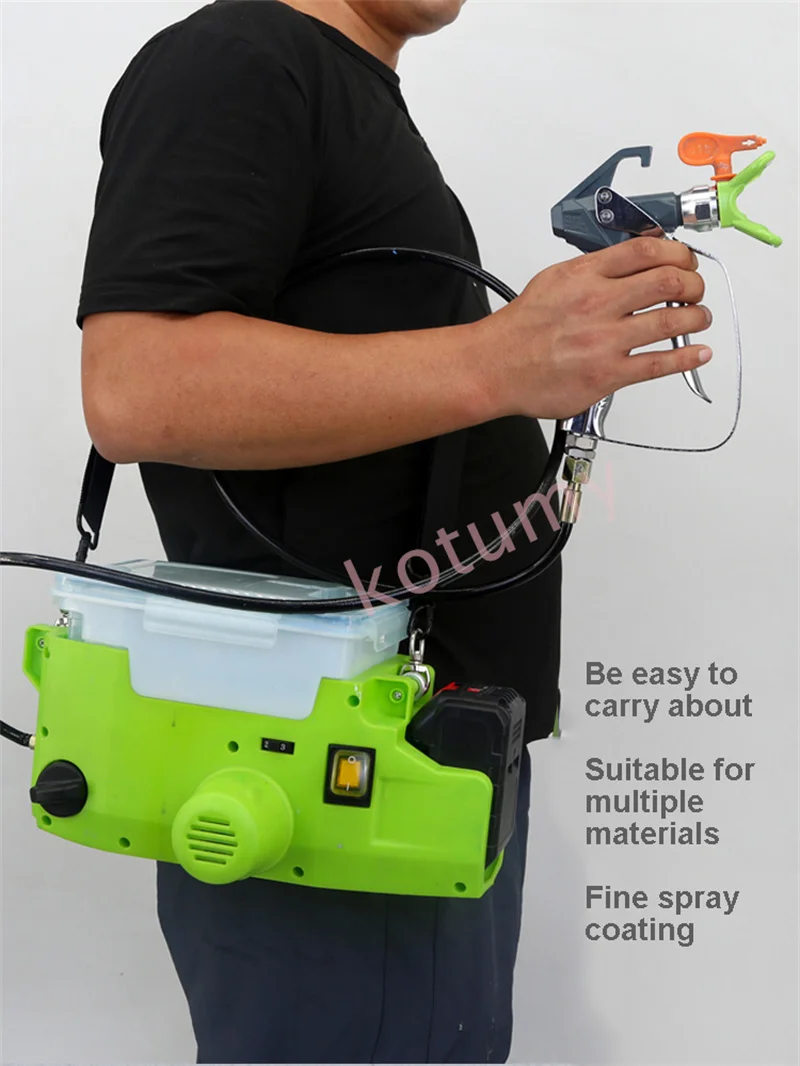 Handheld Spraying Machine High Pressure Lithium Battery Backpack Spraying Gun Wall Repair,Suitable Paint,Latex Paint