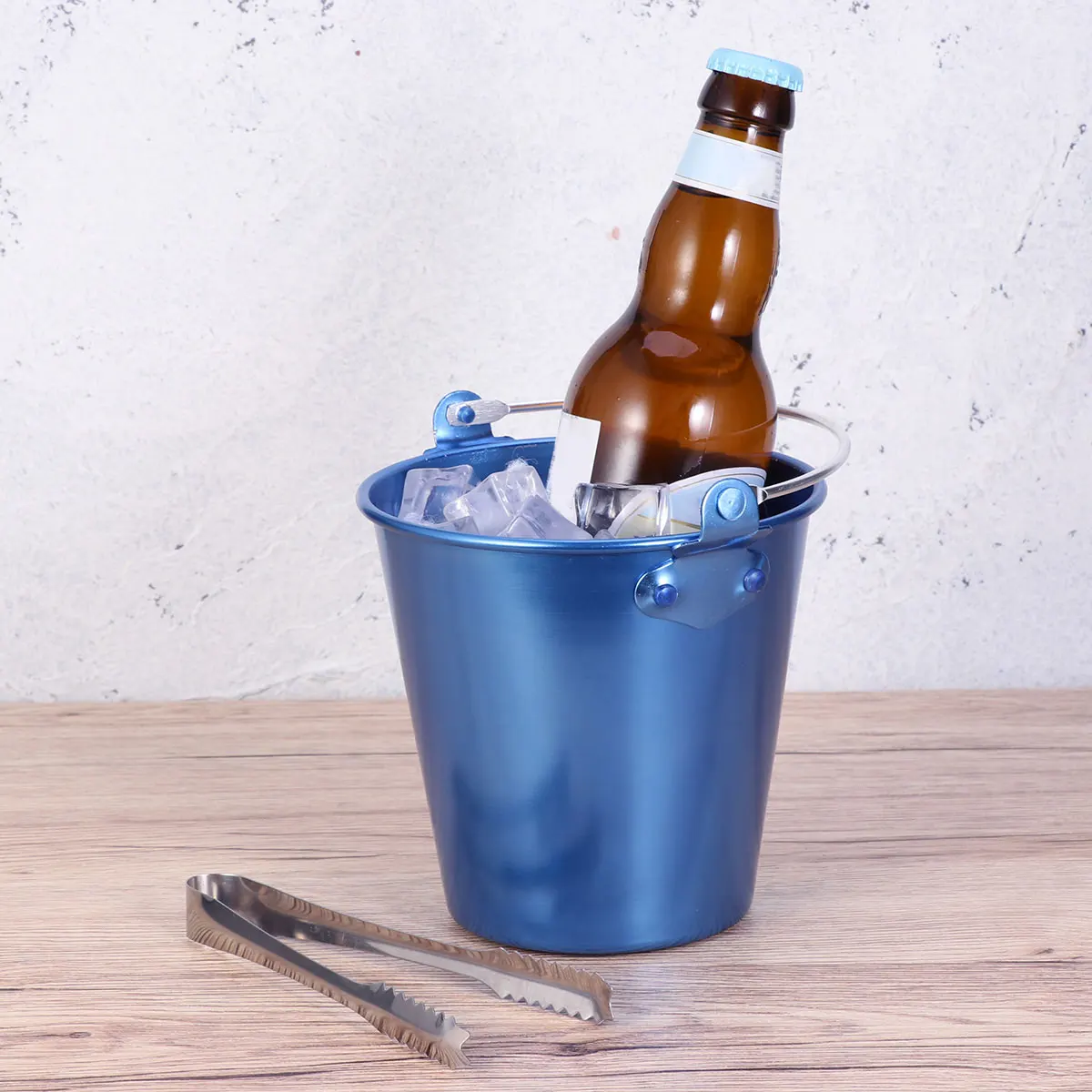 

Small Ice Pellet Bucket Garbage Can for Bar Mini Cocktail Aluminum Alloy Rustproof Smooth Easy Clean Safe Storage