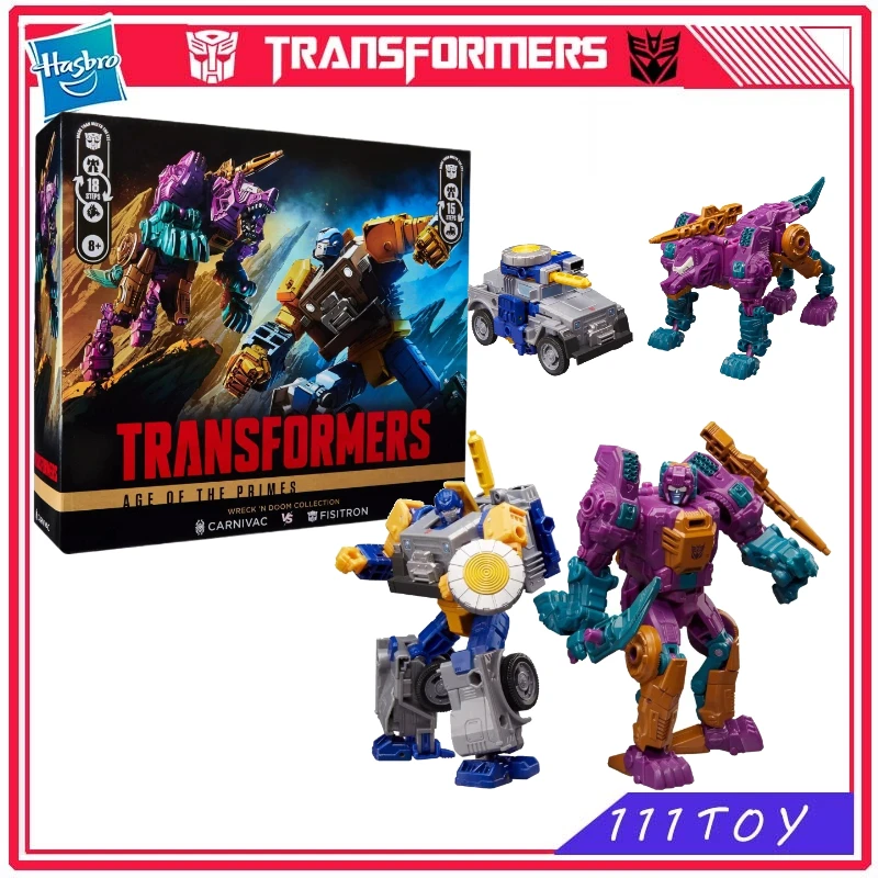 

In Stock Hasbro Transformers Classic Toys Age Of The Primes Carnivac Fisitron Action Figure Robot Toy Collectibles Gifts Hobbies