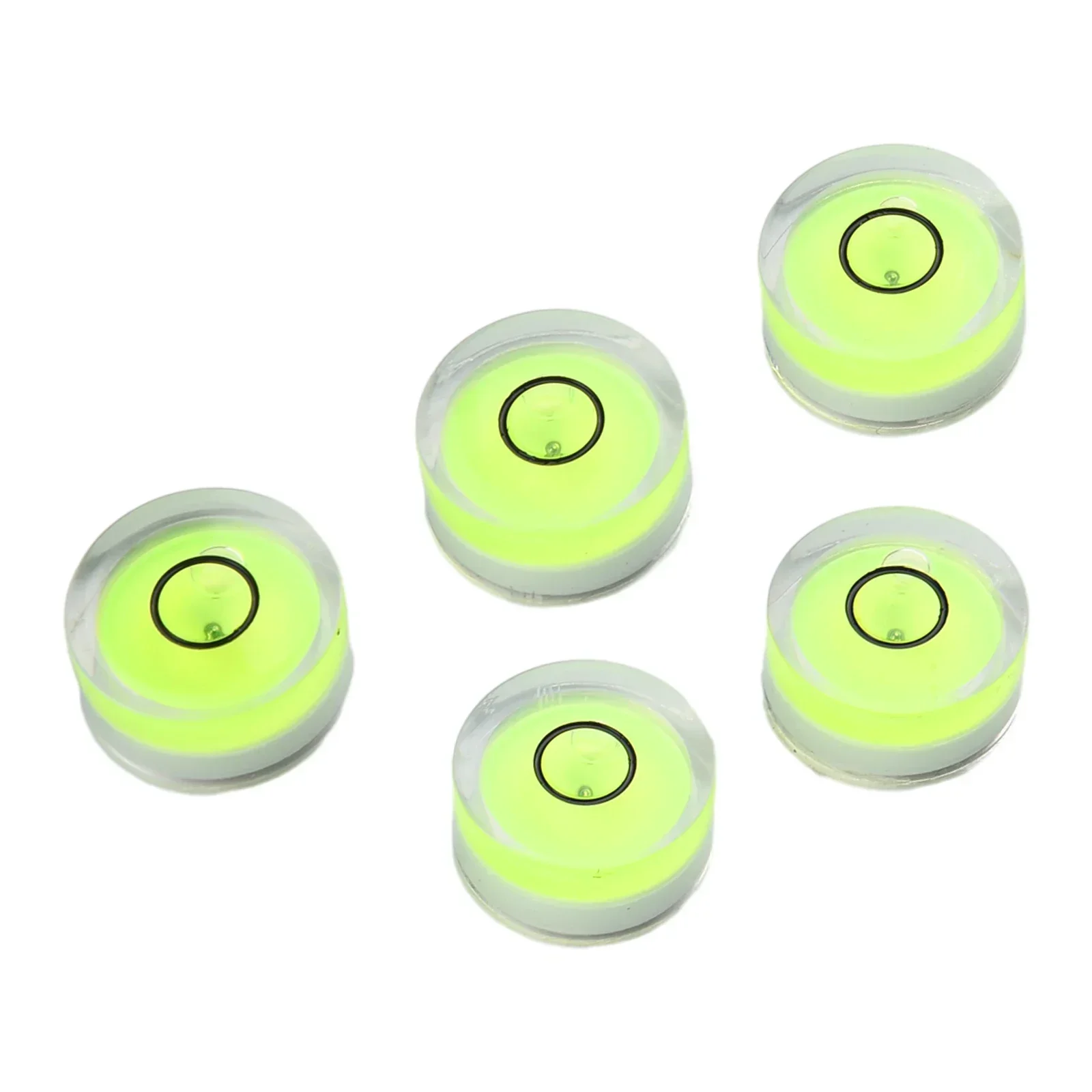 Set pengukur Level Mini -Spirit bundar presisi, 5 x meteran gelembung Inclinometer hijau Bullseye, alat ukur kamera penggaris Horizontal