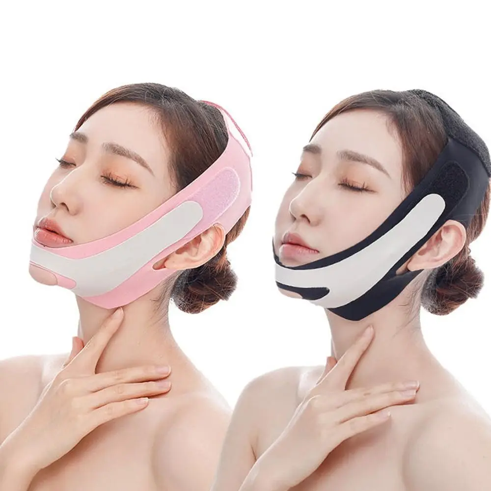 Duplo queixo v linha rosto shaper cuidados com a pele máscara facial bochecha levantar banda anti rugas cinta massageador facial face lift bandagem