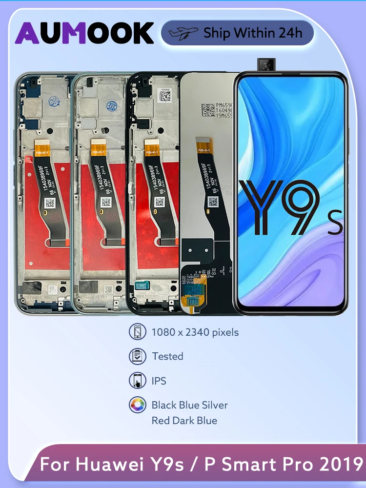 6.  59" IPS LCD Ekran LCD Dotykowy Digitizer Zestaw do Huawei Y9s / P Smart Pro 2019 STK L21 LX3 L22 Moduł LCD z Ramką — zdjęcie produktu 7