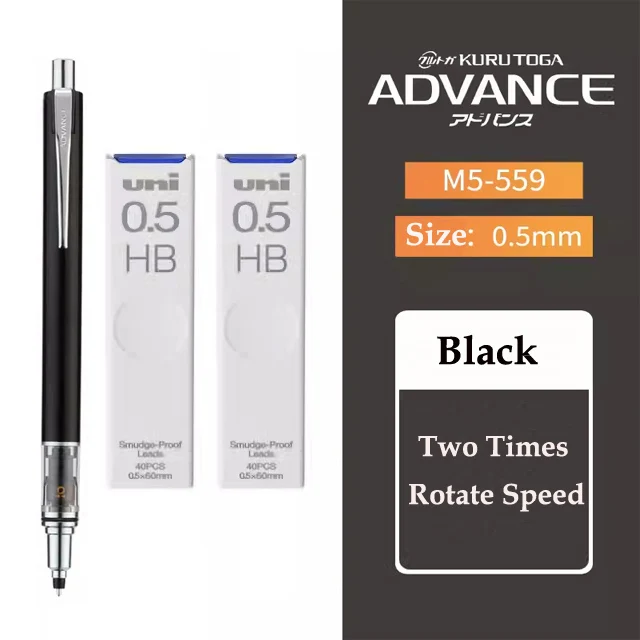 Japan UNI M5-559 Rotary Mechanical Pencil 0.3/0.5/0.7mm Kuru Toga