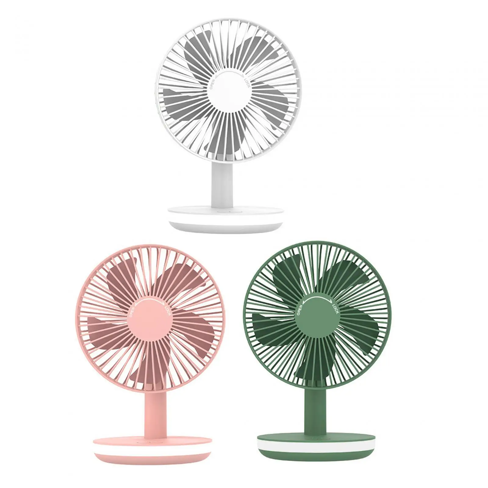 مروحة شخصية مع مصباح ليلي ، مروحة طاولة مع 3 سرعات تتأرجح لأعلى ولأسفل ، مروحة سطح مكتب 6 بوصة ، محمولة للمكتبات ، متعددة الاستخدامات