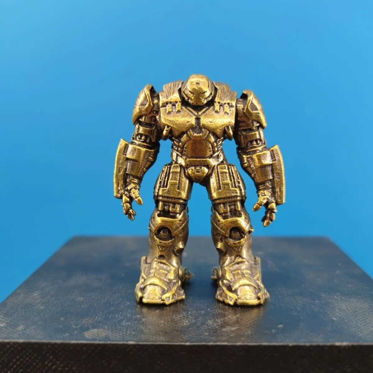 

55mm Copper Sculpture Soldier Model Figurines Miniatures Mecha Warrior Garage Kits DIY Coloring Figurines Gift Craft Ornament