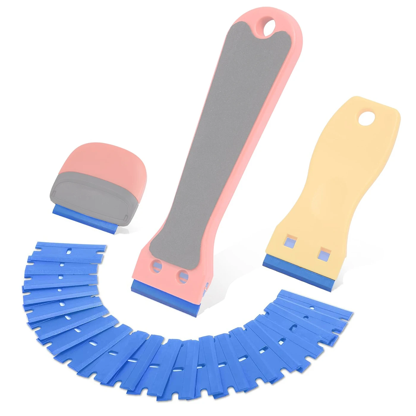 30 50 100pcs Plastic Razor Blade Scraper Window Glass Glue Cleaner Remover Knife Tinting Label Decal Adhesive Remover Tool