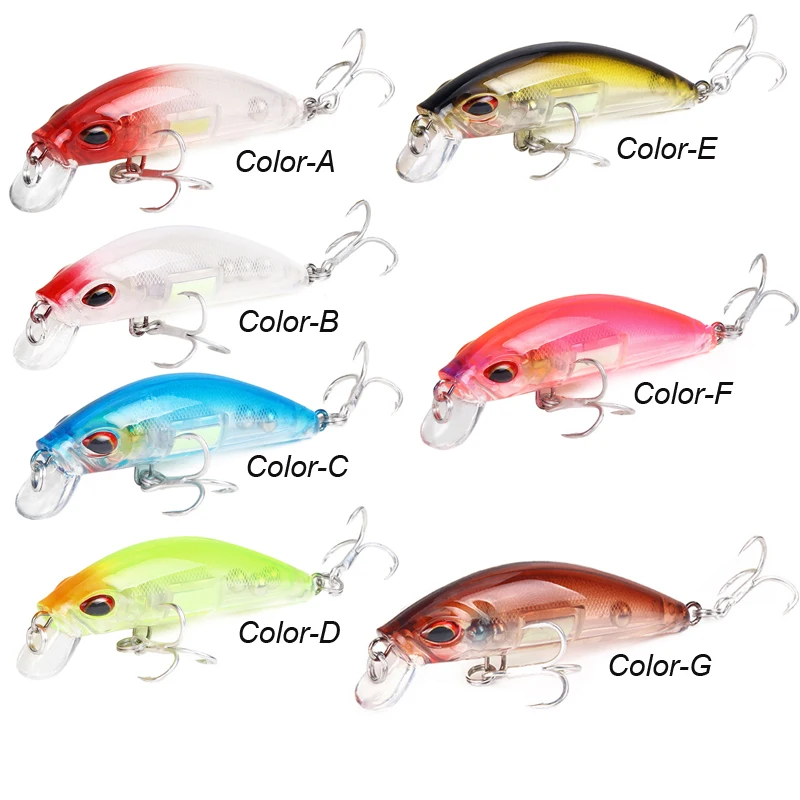 YUCONG 1PC Laser Minnow Bait 7cm-11g Luminous Fishing Lure Artificial Hard Bait Diving Crankbait Wobbler Lure Glow Pesca Isca