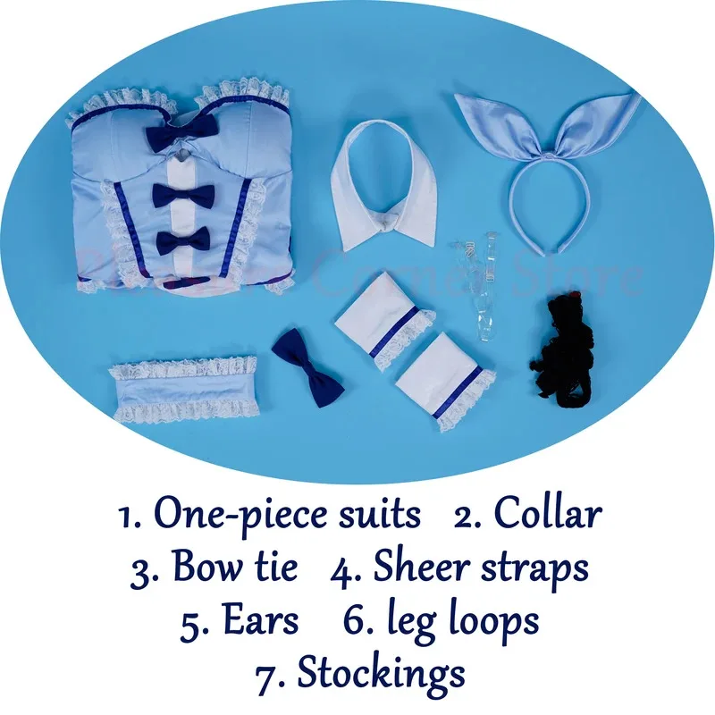 

vivi 2025 2023 New Blue My Dress-Up Darling Marin Kitagawa Bunny Girl Cosplay Costumes Role Play Cospl