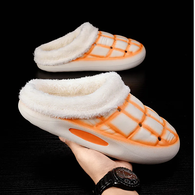 Wearable Cotton Slippers Cozy Warm Inner Soft Touch Upper Stable Anti Slip Sole Comfort House Footwear for Home Daily Leisure