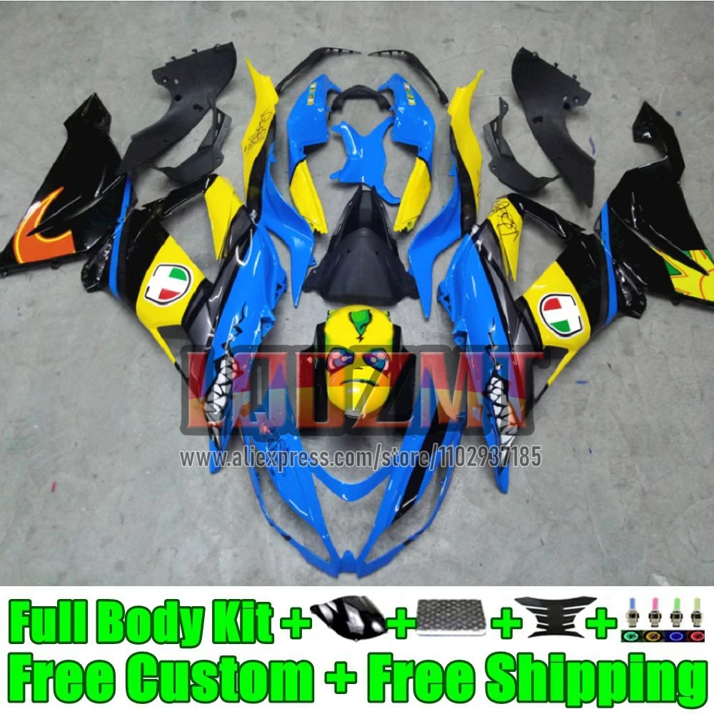 Injection Body For KAWASAKI NINJA ZX636 blue shark ZX-6R ZX 6R 636 40No.127 ZX6R 2009 2010 2011 2012 ZX-636 09 10 11 12 Fairing