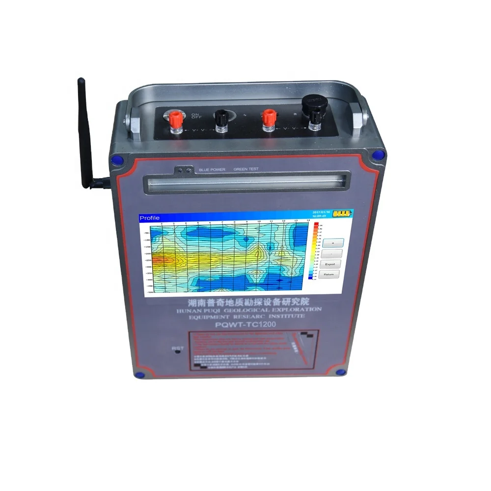 PQWT TC1200 Geophysical Equipment 1500m Deep Groundwater Detection Geologist Water Survey Tools