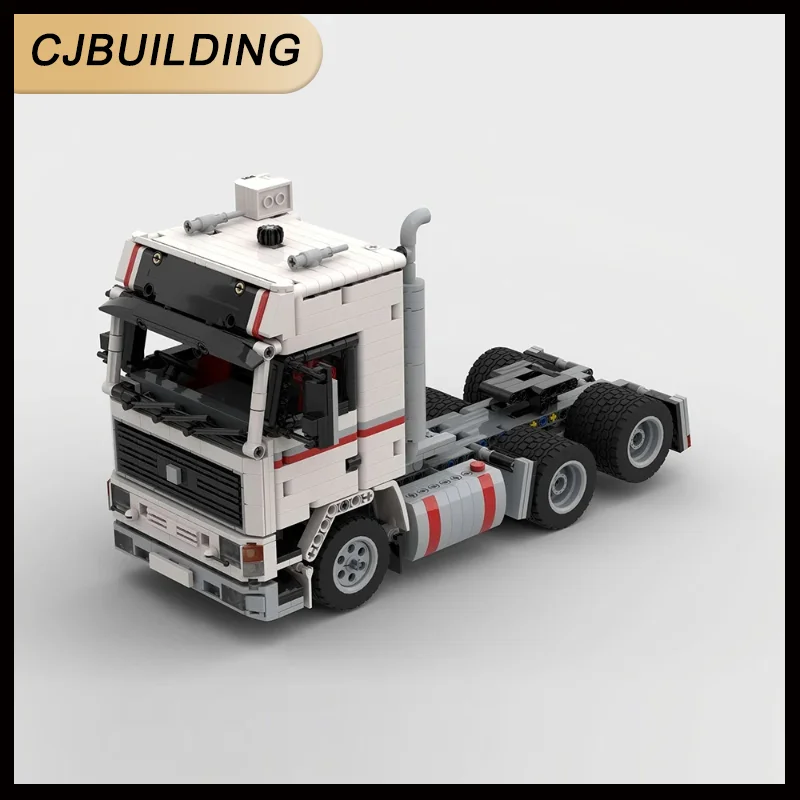 1153PCS Engineering 1990 F16 6x2 With Raiser Axle Heavy Duty Truck Trailer  Building Blocks Technology DIY Toys Gift MOC-93869