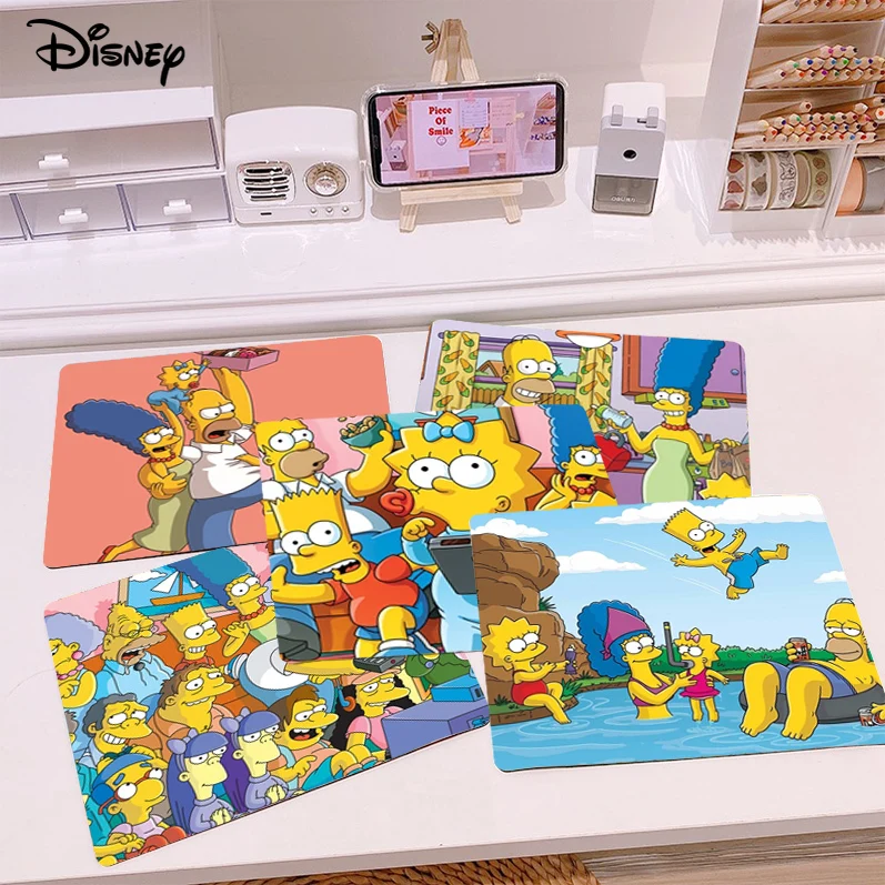 

Disney The Simpsons Mousepad Non-slip Lockedge Office Computer Desk Mat Table Keyboard Big Mouse Laptop Cushion Non-slip Teen