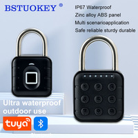 Tuya Smart padlock Fingerprint Lock Outdoor Waterproof  Electronic Keyless Metal Door Lock USB Recharge Quick unlock Zinc Alloy