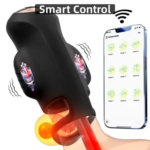 4IN1 Male Masturbator Penis Vibrator 10 Vibrating & 3 Motors Stroker with App Control 360° Wrapping Adult Sex Toy for Training