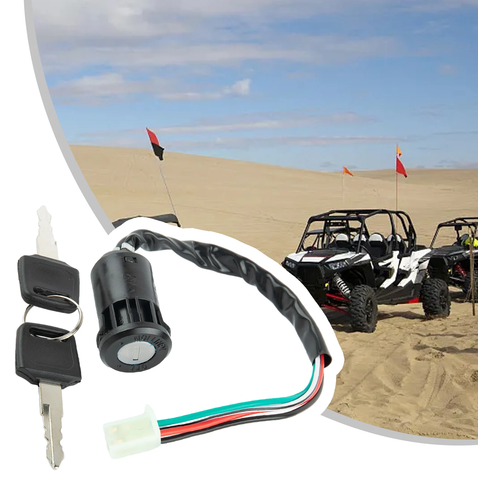 On Off Ignition Switch for Dirt Bike For ATV Motorcycle with 2 Keys 4 Wire Connection Compatible with LT80 X2 Series