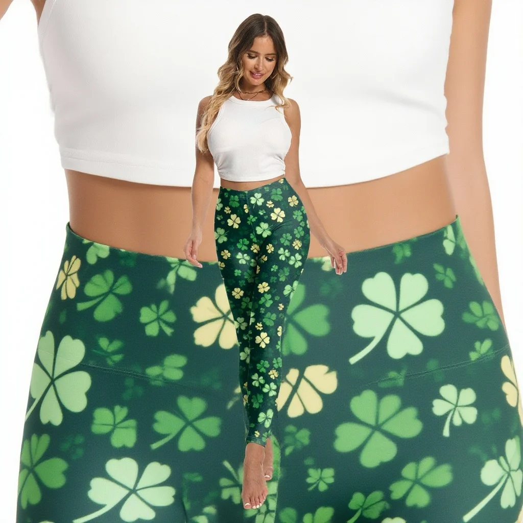 Pantalons de Yoga à haute élasticité pour femmes, Leggings de contrôle du ventre pour l'entraînement, nouveau Design personnalisé imprimé drôle, 2026