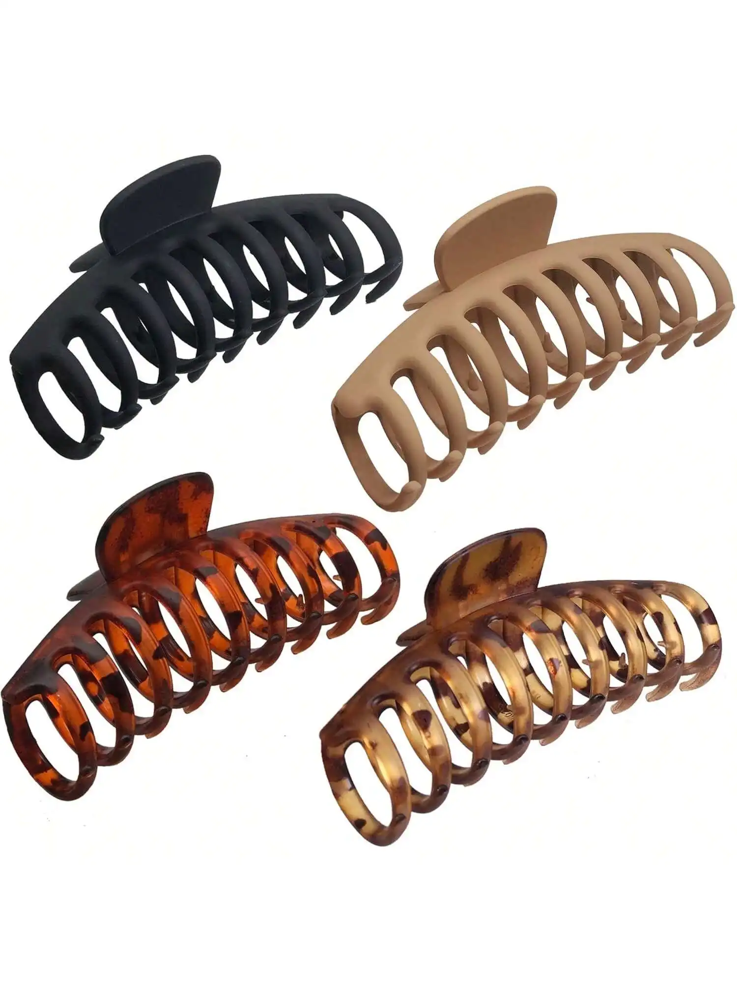 4 Stück Damen mehrfarbige Harz blume einfache und modische französische elegante Haars pange