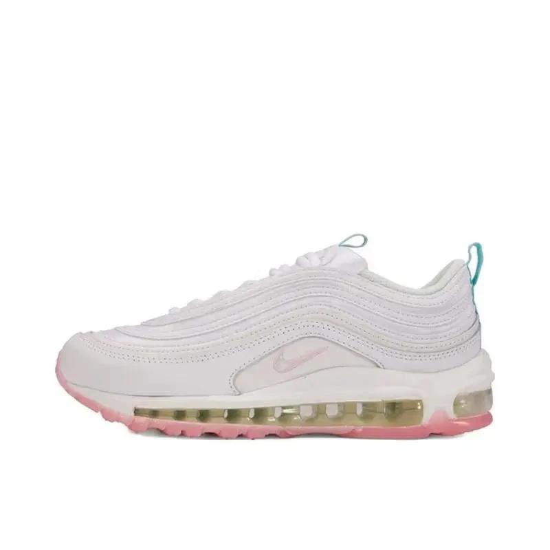 Nike Air Max 97 Women's Air Cushion Full Hand Comfortable Breathable Anti-slip Wear-resistant Retro Running Shoes Pink