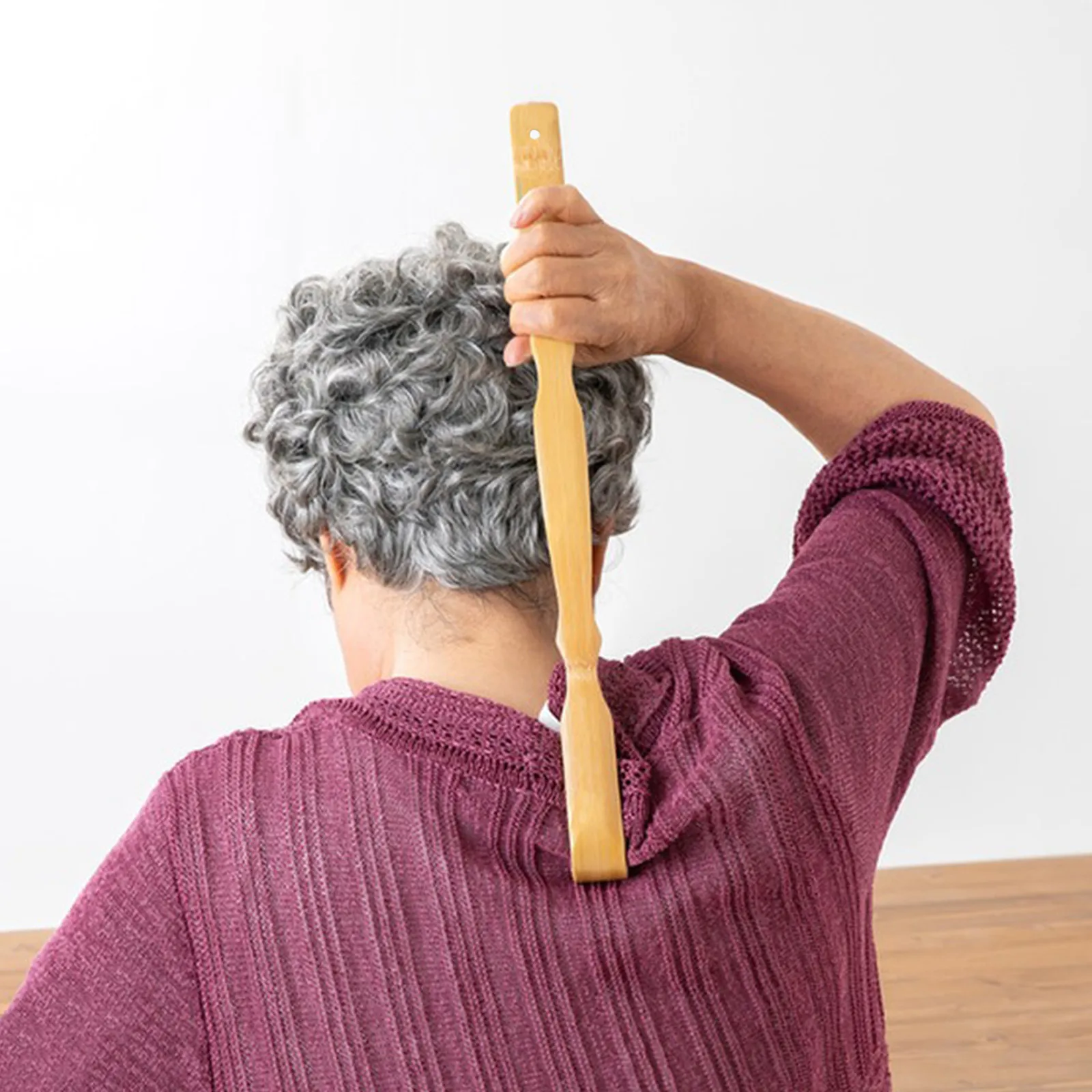 1pc Bamboo Wooden Back Scratcher Massager Back Scratching Rake Household Back Massage Relaxation Tool Gifts for Parents Elders