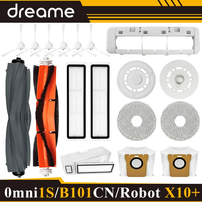 Dla Dreame L10s Ultra/Omni 1S B101CN Robot X10 + odkurzacz główna szczotka boczna filtr mopa pojemnik na kurz części akcesoria