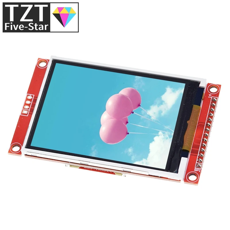 2.8 "240x320 SPI TFT LCD modulo porta seriale con adattatore PCB Micro SD ST7789V 5V/3.3V Display a LED da 2.8 pollici per Arduino