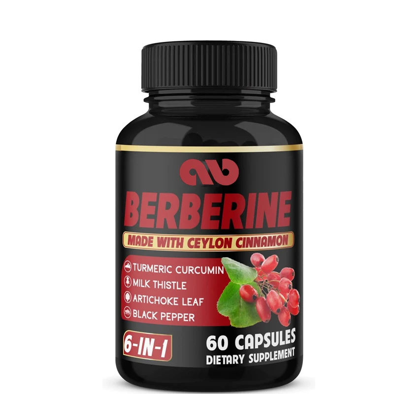 

Berberine Supplement - High Efficiency Ceylon Cinnamon and Turmeric -60 Capsules