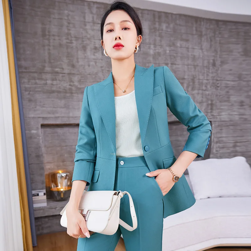 High-End Workplace Suit Women's 2023 New Business Suit Temperament Goddess Style Commuter Long Sleeve Suit