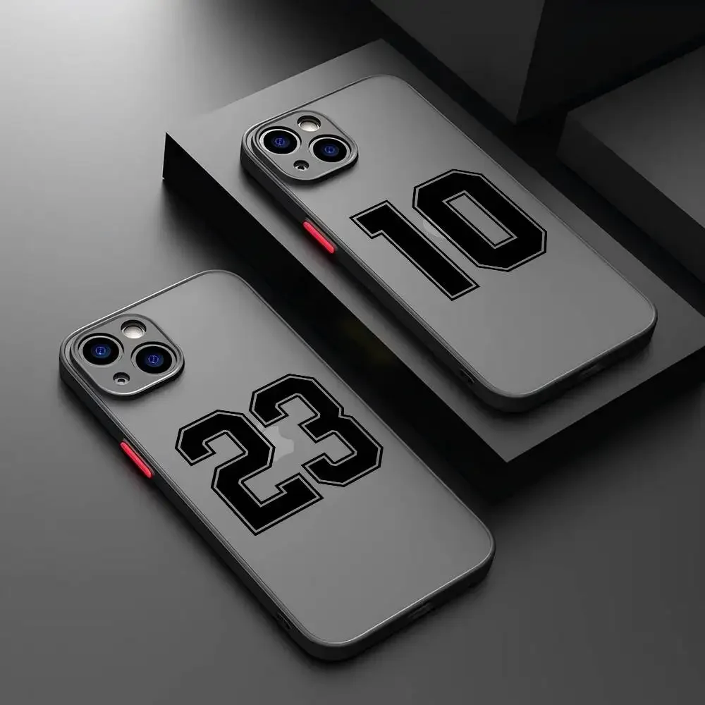 

Lucky Numbers Football Electroplate Phone Case for iPhone 14 11 12 13 Mini Pro Max 8 7 Plus X XR XS MAX Translucent Matte Cover