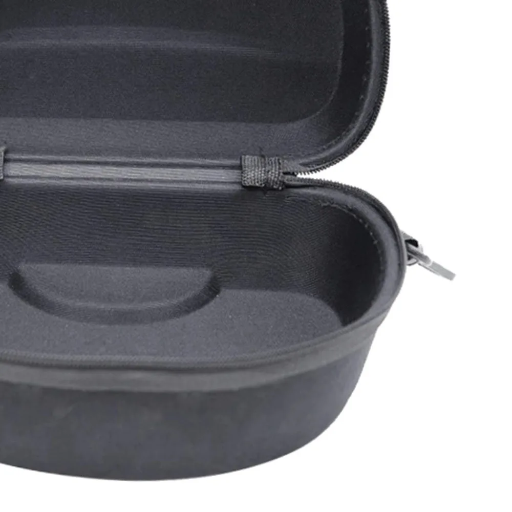 حافظة نظارات تزلج متينة مضادة للصدمات، حقيبة ذات غلاف صلب، حقيبة نظارات تزلج بسحاب، صندوق تخزين نظارات سوداء