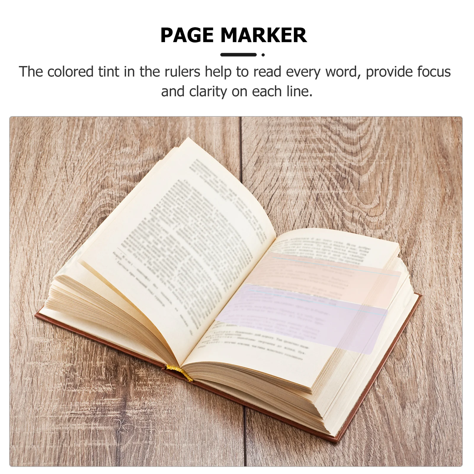 

8Pcs Reading Strips Guided Colorful Bookmarks Tracking Page Markers Highlight Book Page Markers PVC Material for Comfortable