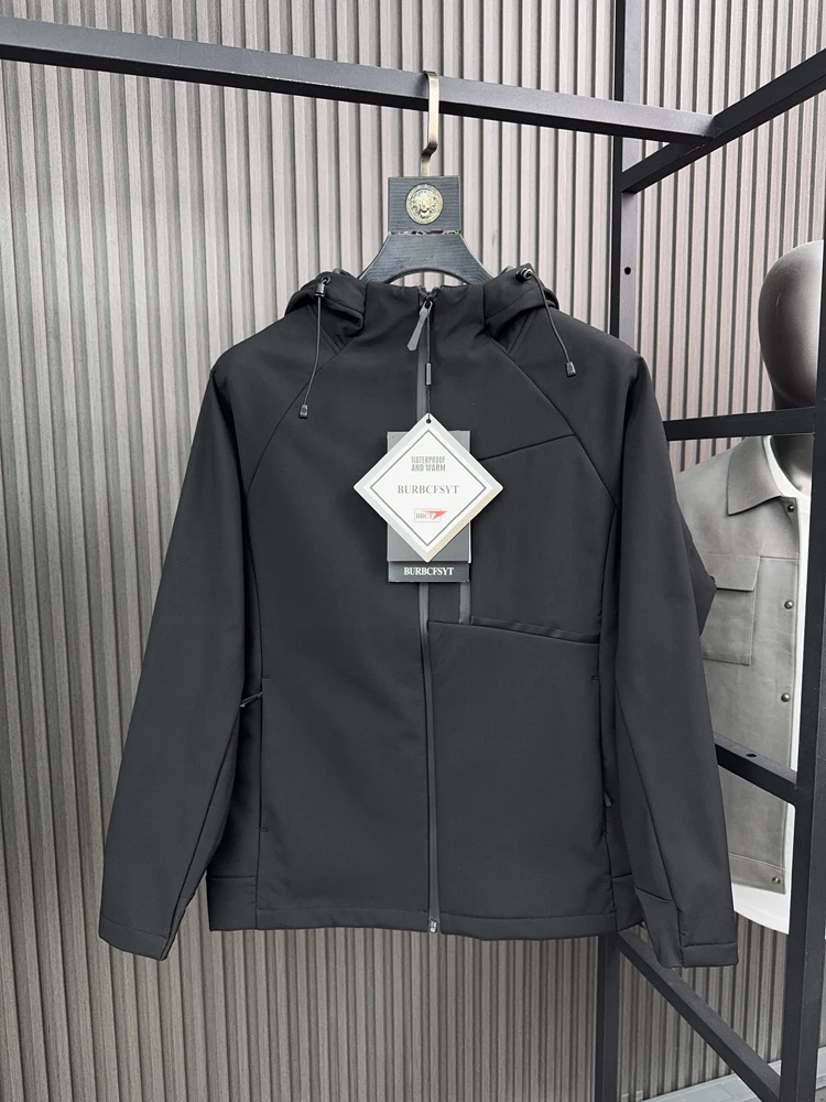 سترة رجالية غير رسمية مبطنة بالصوف السميك في الهواء الطلق سترة رجالية ذات مقاس قياسي موضة نمط حضري للربيع والخريف والشتاء Pam... #3